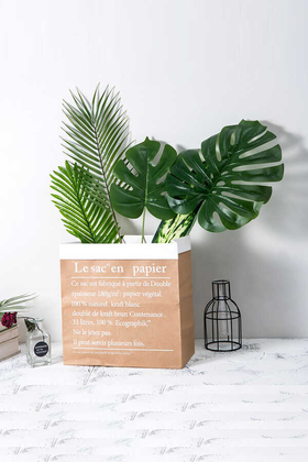 Yapay Monstera Yaprağı 30x26 cm (3 adet) - Thumbnail