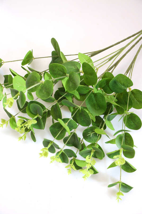 Yapay 16 Dallı Islak Okaliptus Bitkisi 47 cm Canlı Yeşil - Thumbnail