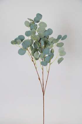Yapay Çiçek Deposu - Yapay Okaliptus Dalı 80 cm Mat Yeşil