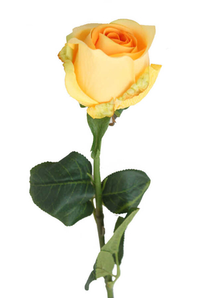 Yapay Çiçek Deposu - Yapay Orjinal Gonca Gül Dalı 62 cm Sarı