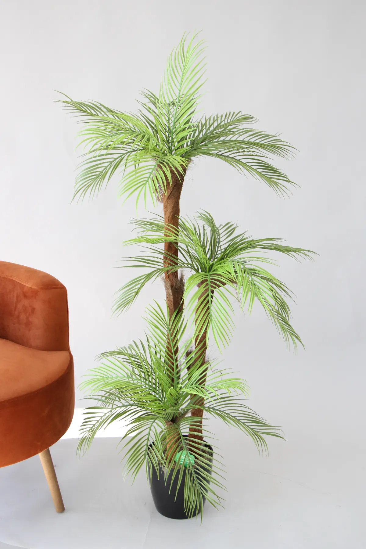 Yapay Palmiye Ağacı 3 Gövdeli 27 Yaprak 150 cm Saksılı - 1