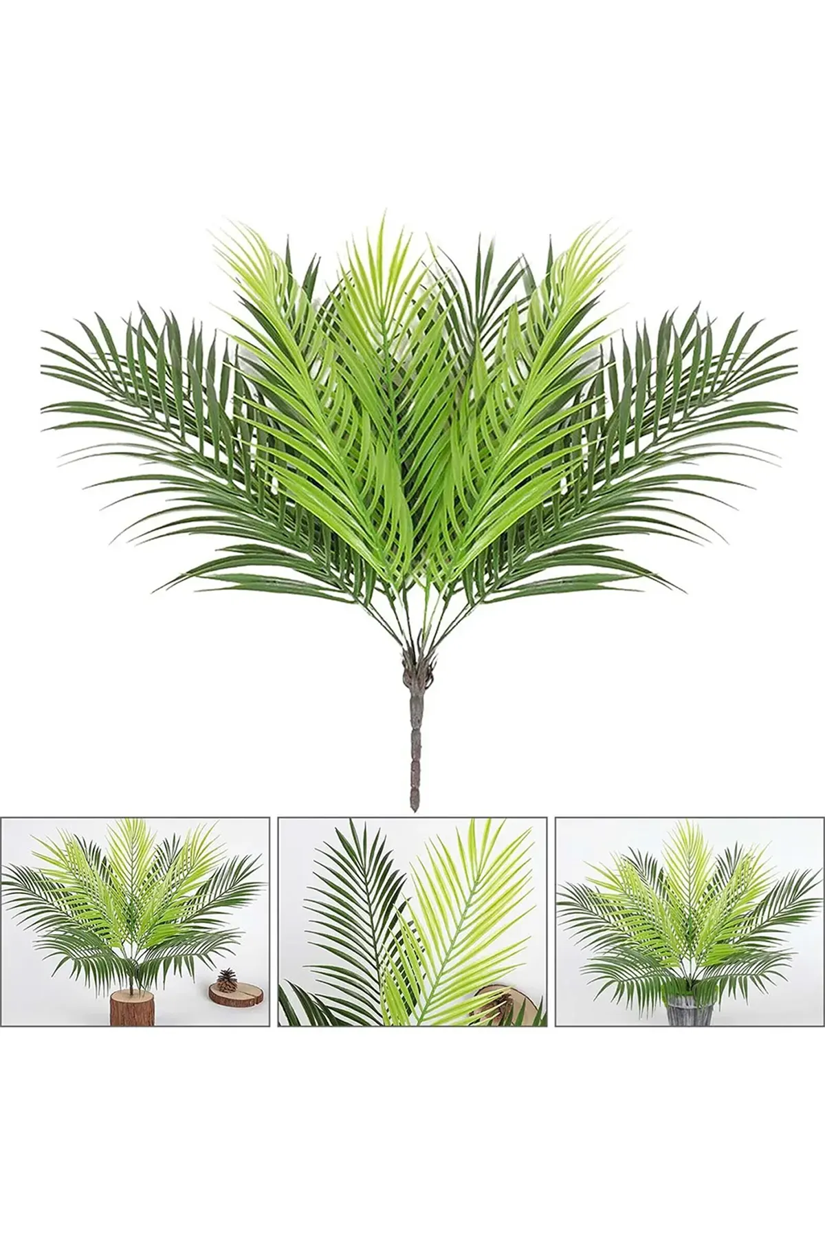 Yapay Bitki 9 Dallı Palmiye Yaprağı Demeti 50 cm - 1