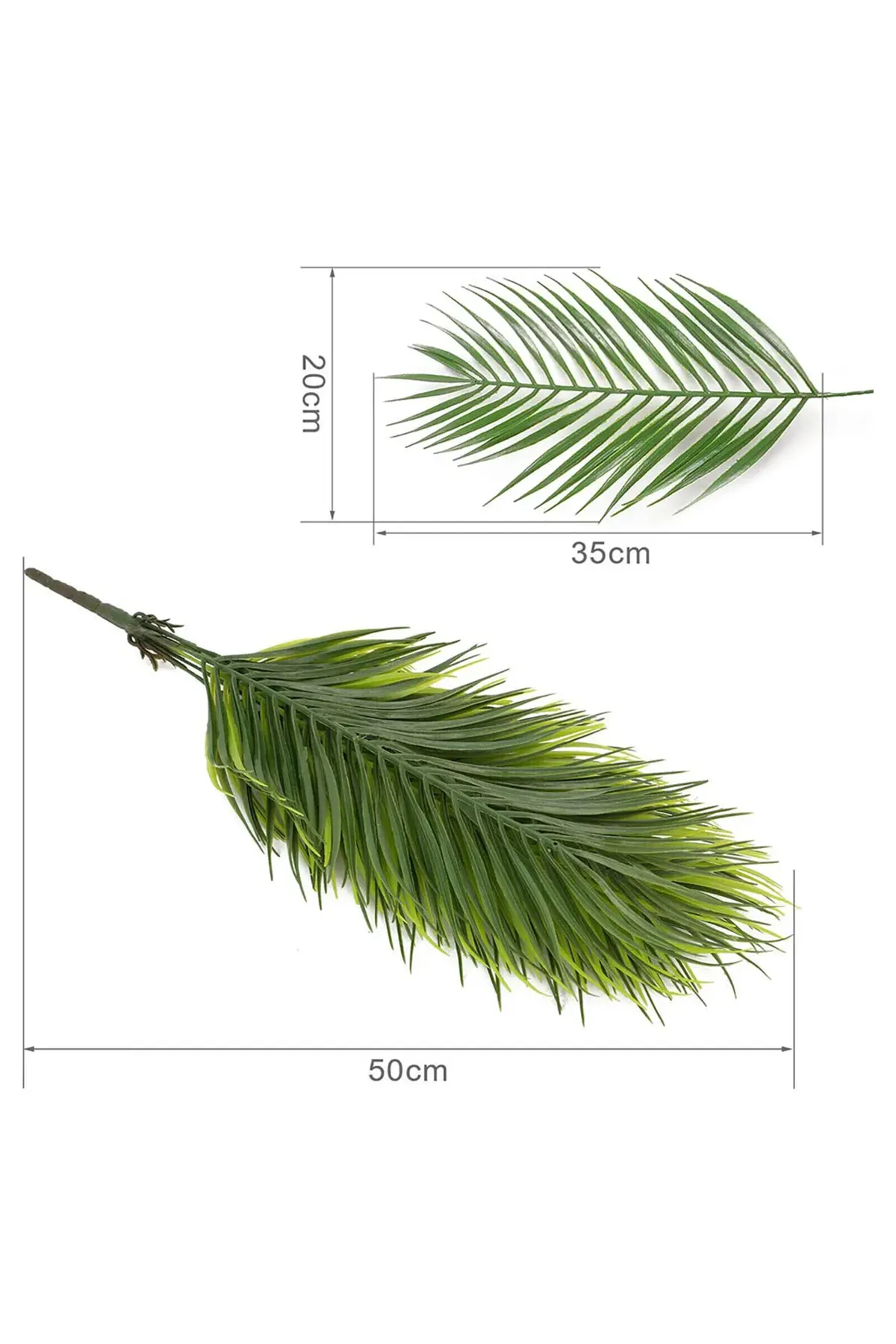 Yapay Bitki 9 Dallı Palmiye Yaprağı Demeti 50 cm - 5