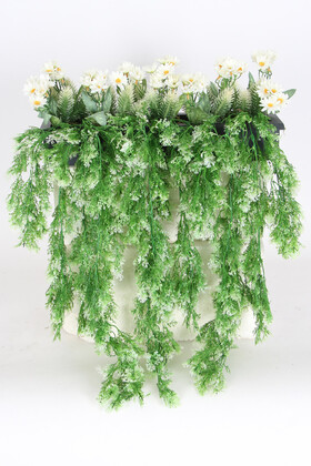 Yapay Çiçek Deposu - Yapay Bitkili Raf Masa Sarmaşık Tanzimi 45 cm Model 7