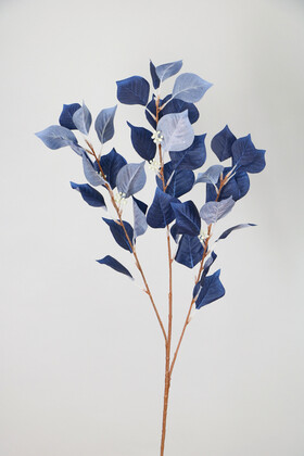 Yapay Çiçek Deposu - Dekoratif Kaliteli Pastel Bitki Dalı 80 cm Lacivert