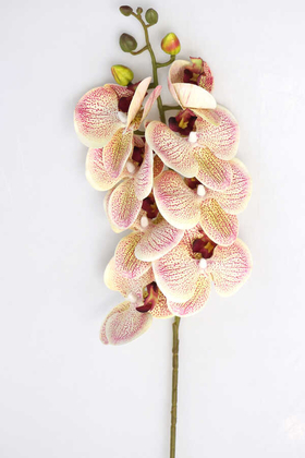 Yapay Çiçek Deposu - Yapay Pastel Islak Orkide Çiçeği 75 cm Somon Fuşya