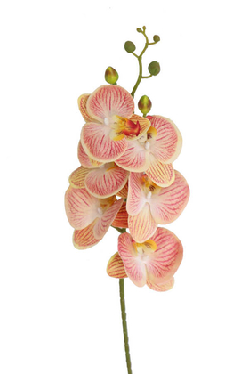 Yapay Çiçek Deposu - Yapay Pastel Islak Orkide Çiçeği 95 cm Açık Kırmızı