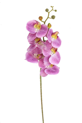 Yapay Pastel Islak Orkide Çiçeği 95 cm Mor-Benekli - Thumbnail