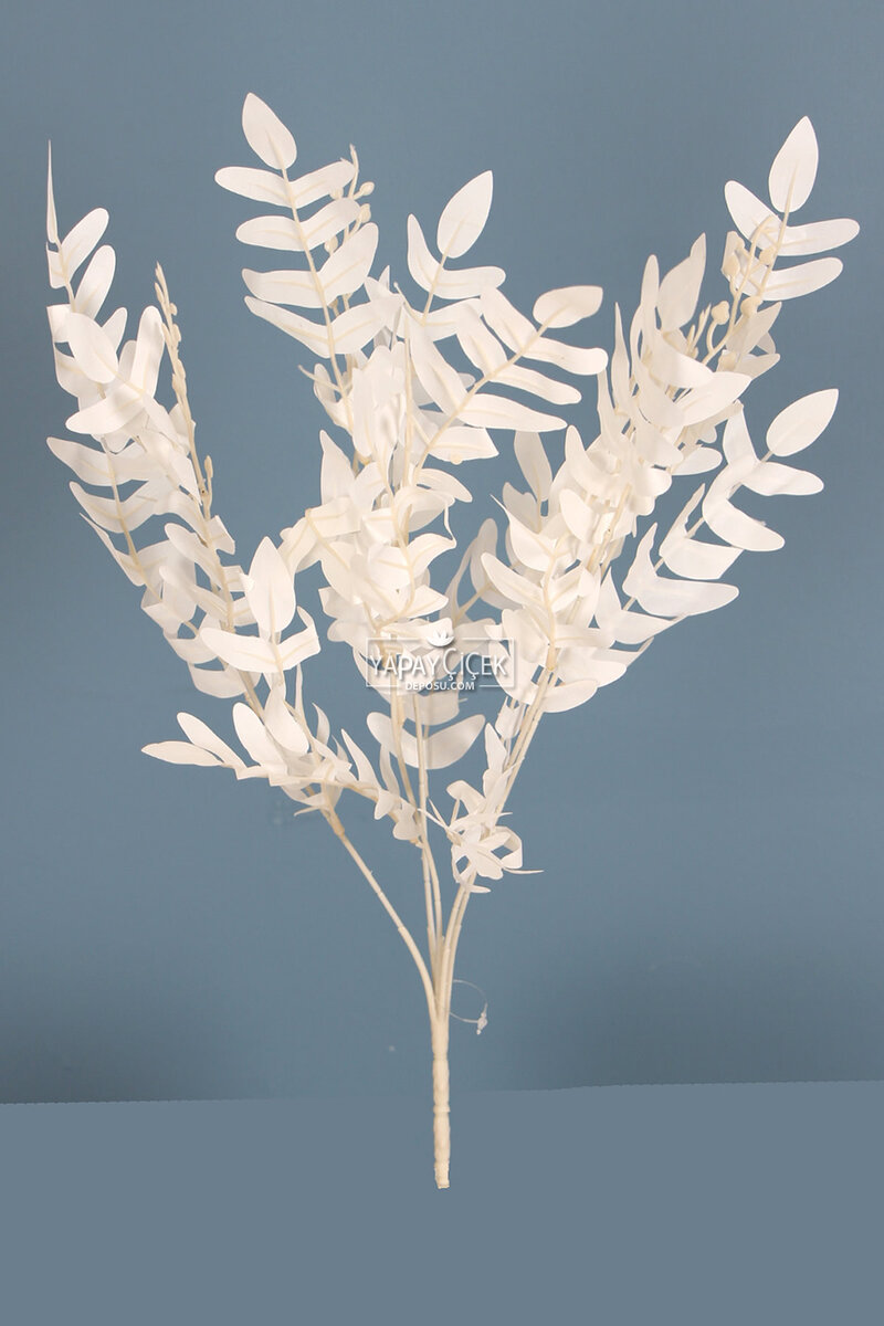 Yapay Pastel Yaprak Eğrelti Demeti 55 cm Beyaz