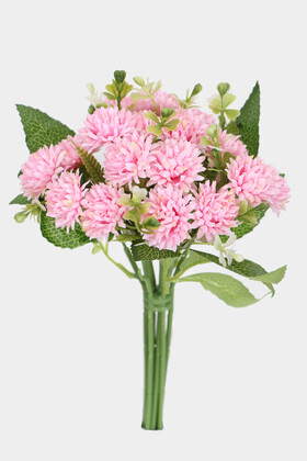 Yapay Çiçek Deposu - Yapay 18li Mini Kartanesi Demeti 25 cm Pembe