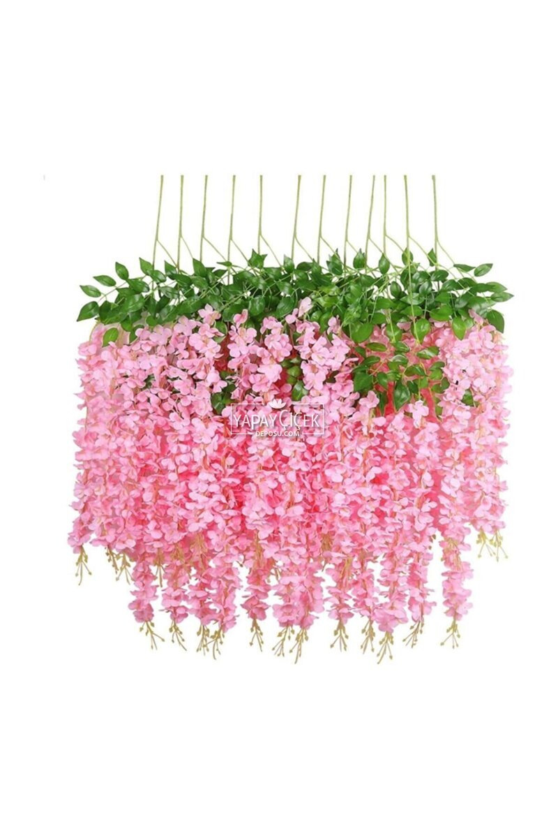 Yapay Sarkan Akasya Çiçeği 80-110 Cm Pembe 12li Paket