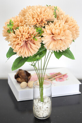 Yapay Pinnata Yıldız Çiçeği 42 cm Kahve - Yapay Çiçek Deposu