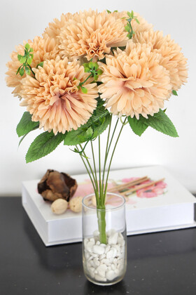 Yapay Pinnata Yıldız Çiçeği 42 cm Kahve - 3