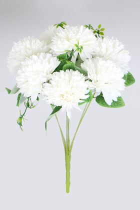 Yapay Pinnata Yıldız Çiçeği 42 cm Beyaz - Yapay Çiçek Deposu