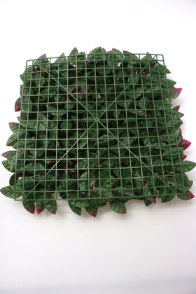Yapay Portakal Yaprağı Model Duvar Bitki Kaplaması 50x50 cm Yeşil-Fuşya - Thumbnail