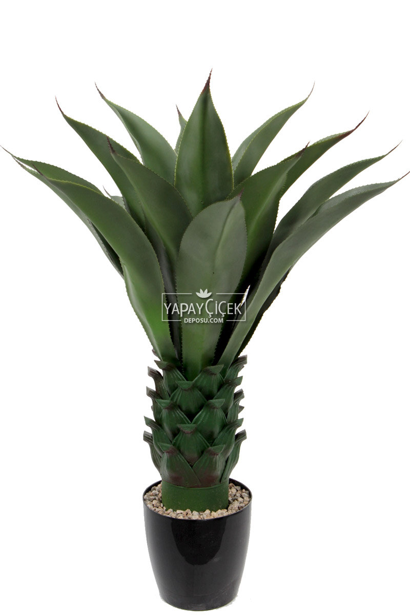 Yapay Premium 20 Yapraklı Dikenli Agave Kaktüs Ağacı 90 Cm