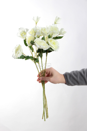 Yapay Premium Lisyantus Dalı 70 cm Beyaz - 2