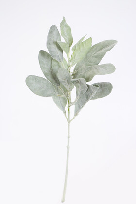 Yapay Çiçek Deposu - Yapay Pudralı Yaprak Dalı 38 cm