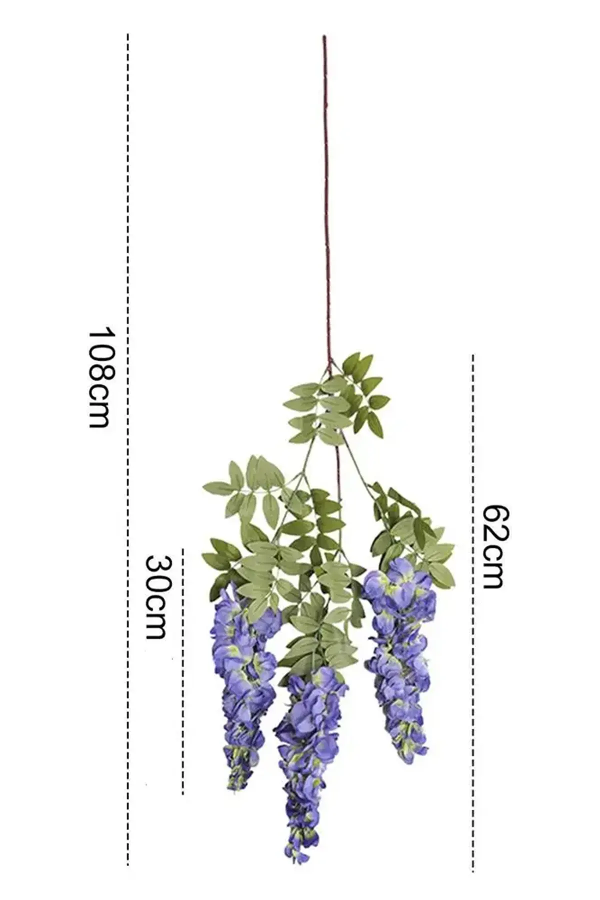 Yapay Salkım Akasya 3 Dallı 108 cm Mor - 6
