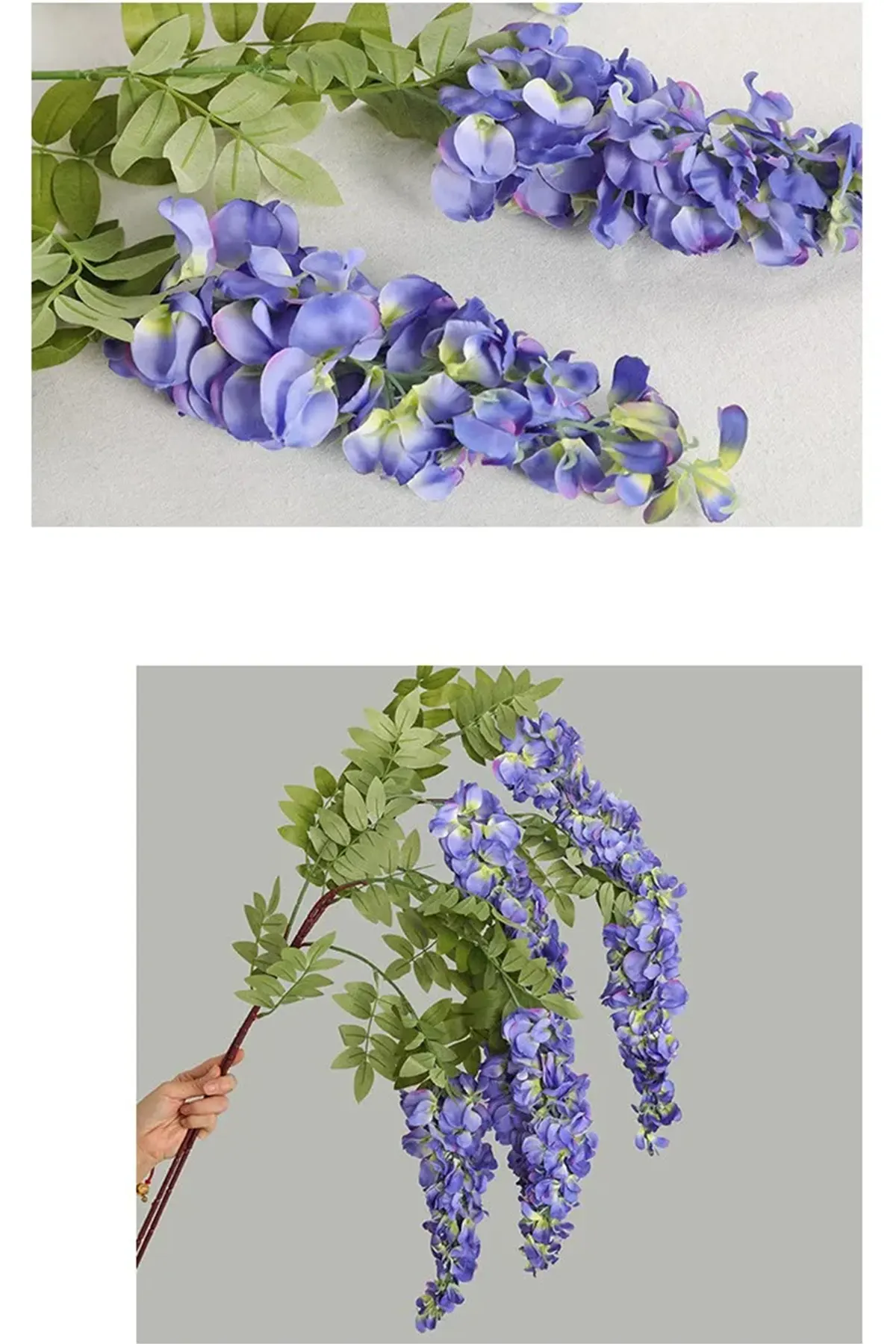 Yapay Salkım Akasya 3 Dallı 108 cm Mor - 9