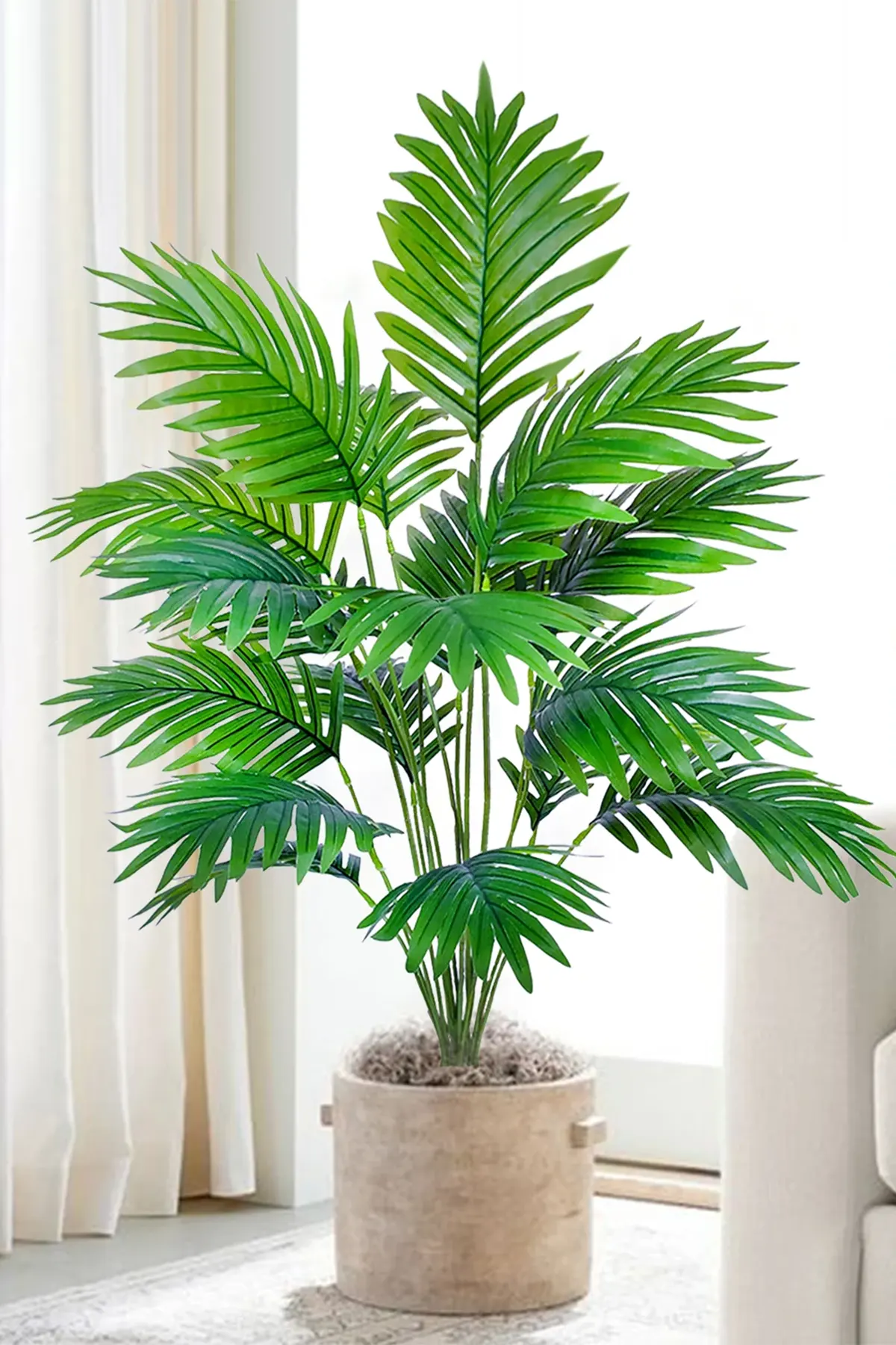Yapay Lüx 18 Dallı Areka Bitkisi 70 cm Yeşil(Saksısız) - 2