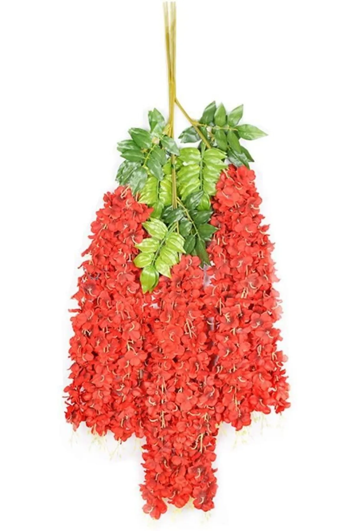 Yapay Sarkan Akasya Çiçeği 80-110 cm Kırmızı 12li Paket - Thumbnail