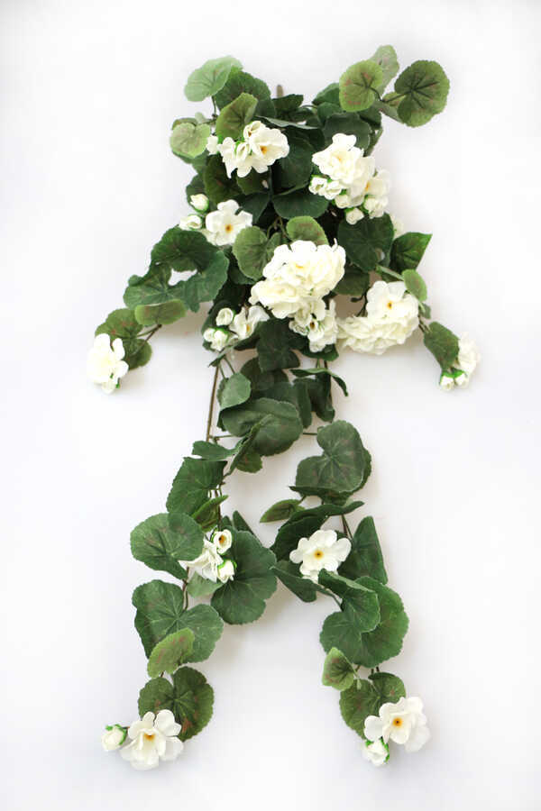 Yapay Lüx Sarkan Sardunya 75 cm Beyaz SARKAN ÇİÇEKLER, Tüm Sarmaşık Yapay Lüx Sarkan Sardunya 75 cm Beyaz SARKAN ÇİÇEKLER, Tüm Sarmaşık