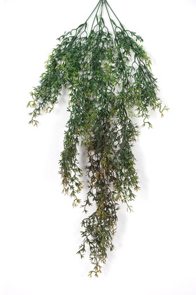 Yapay Çiçek Deposu - Yapay Sarkan Çalı Bitkisi 80 cm Yeşil-Kahve