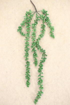 Yapay Çiçek Deposu - Sarkan Plastik 5li Boncuk Garnitür 60 cm Yeşil