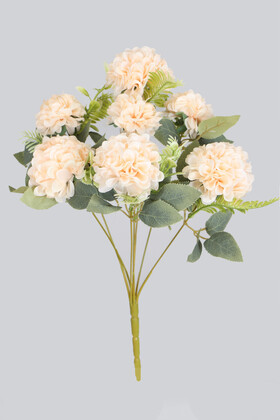 Yapay Çiçek Deposu - Yapay İri 7 Dal Kasımpatı Demeti 43 cm Açık Somon