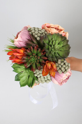 Gelin Çiçeği 2li Set Tropikal Sukulent - Thumbnail