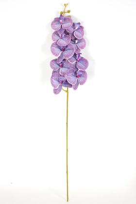Yapay Dal Baskılı Orkide Çiçeği 88 cm Mor - 5