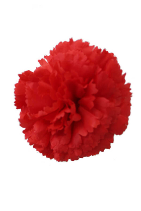Yapay Çiçek Deposu - Yapay Tek Kafa Karanfil 10 cm Kırmızı