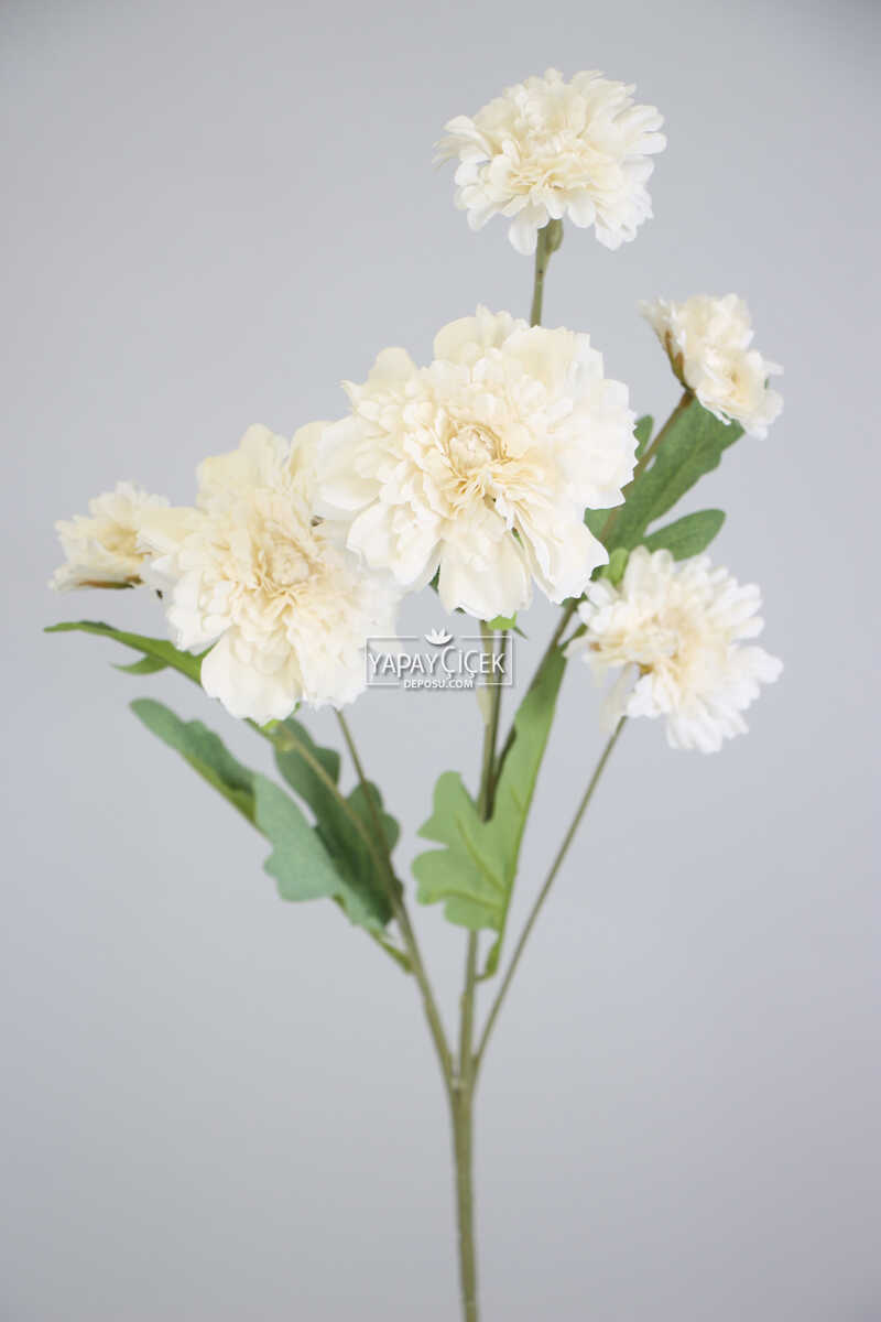 Yapay 6lı Gerbera Dalı 80 Cm Beyaz