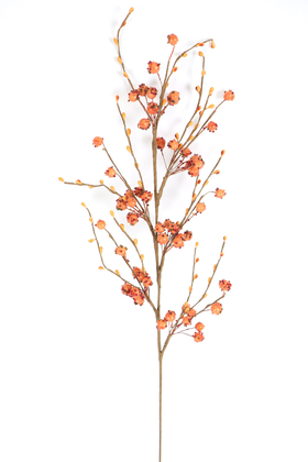 Yapay Çiçek Deposu - Yapay 6lı Dal Kokina 75 cm Turuncu