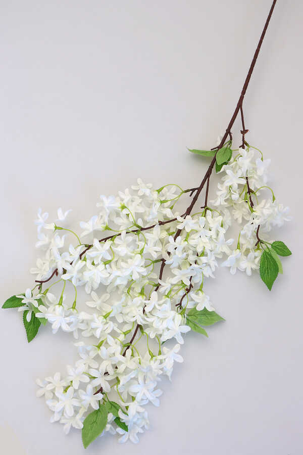 Yapay Uzun Dal Yasemin Çiçeği 97cm Beyaz