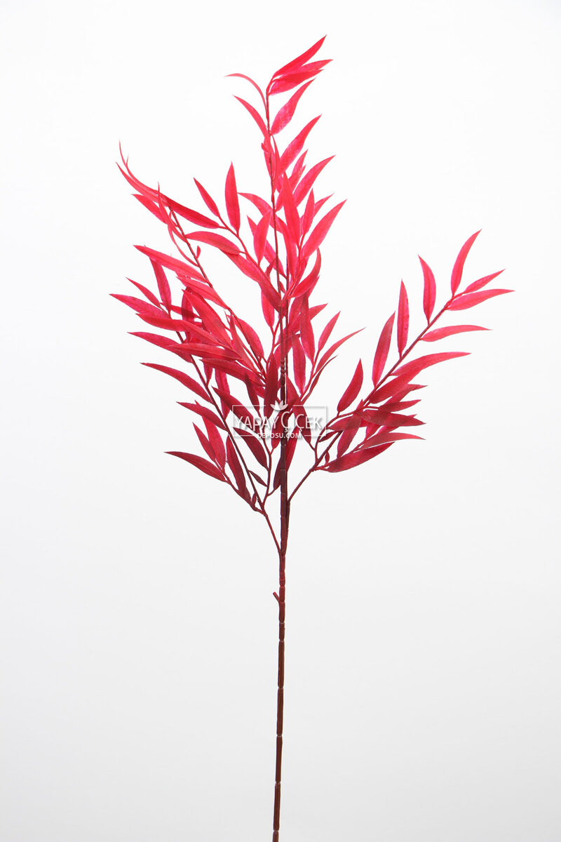 Yapay Retro Söğüt Dalı 85 Cm Bordo