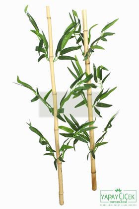 80 cm Yapay 6 Dal Yapraklı Gerçek Bambu - 2
