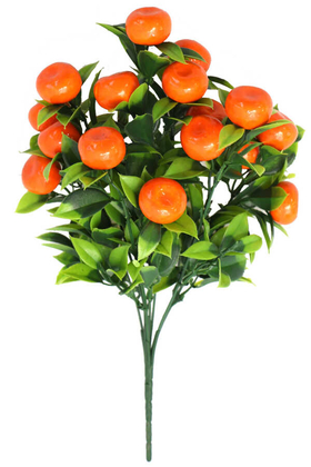 Yapay Çiçek Deposu - Yapay Yeşillik Ara Dal Mandalina Demeti 33 cm