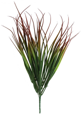 Yapay Çiçek Deposu - Yapay Kaliteli Çimen Yeşillik Demeti 50 cm Yeşil Kızıl