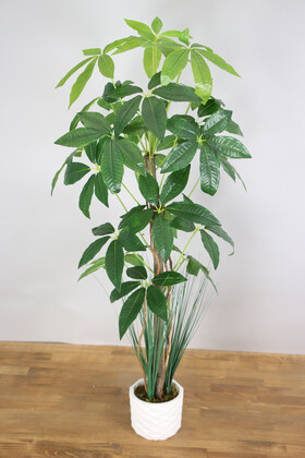 Yapay Çiçek Deposu - Yapay Yıldız Ağacı 105 cm Beton Saksılı