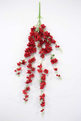 Yapay Çiçek Deposu - Sarkan Bahar Dalı 136 cm Kırmızı