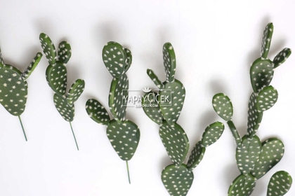 Yapay Meksika Kaktüsü Opuntia Microdasys 5li Set - Thumbnail