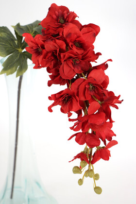 Yapma Çiçek Kaliteli Dal Şebboy 87 cm Dark Kırmızı - Thumbnail
