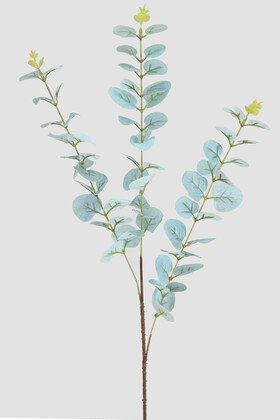 Yapay Çiçek Deposu - Yapay Islak Okaliptus Dalı 82 cm Mavi