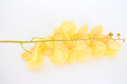 Yapay Dal Baskılı Orkide Çiçeği 88 cm Sarı - Thumbnail