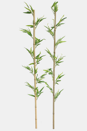 Yapay Çiçek Deposu - Doğal Bambu Yapay Egzotik Yapraklı 160 cm 10 Yapraklı