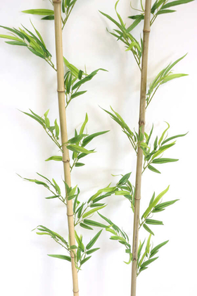 Doğal Bambu Yapay Egzotik Yapraklı 160 cm 10 Yapraklı - Thumbnail