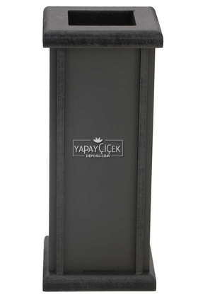 30 cm Siyah Ahşap Vazo Trend Model - Thumbnail