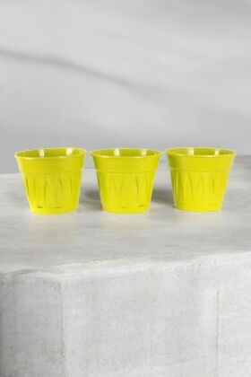 Yeni Nesil Saksı Revak Model 3lü Set Sarı 1 Litre - 2